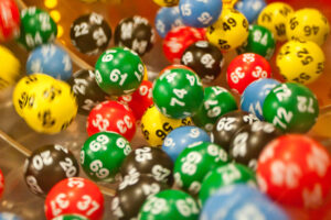 Lottery balls in the mashine